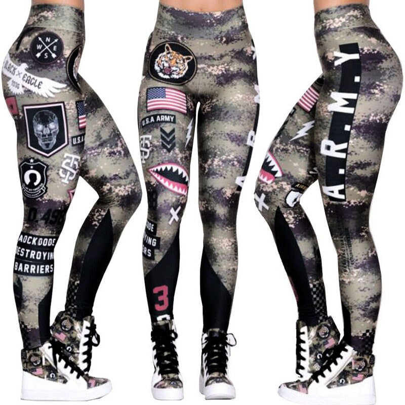 Leggings Tights Womens Pants Fitness Leggings Gym Army Sportswear Joggers Pants Lightweight Athletic Leggings