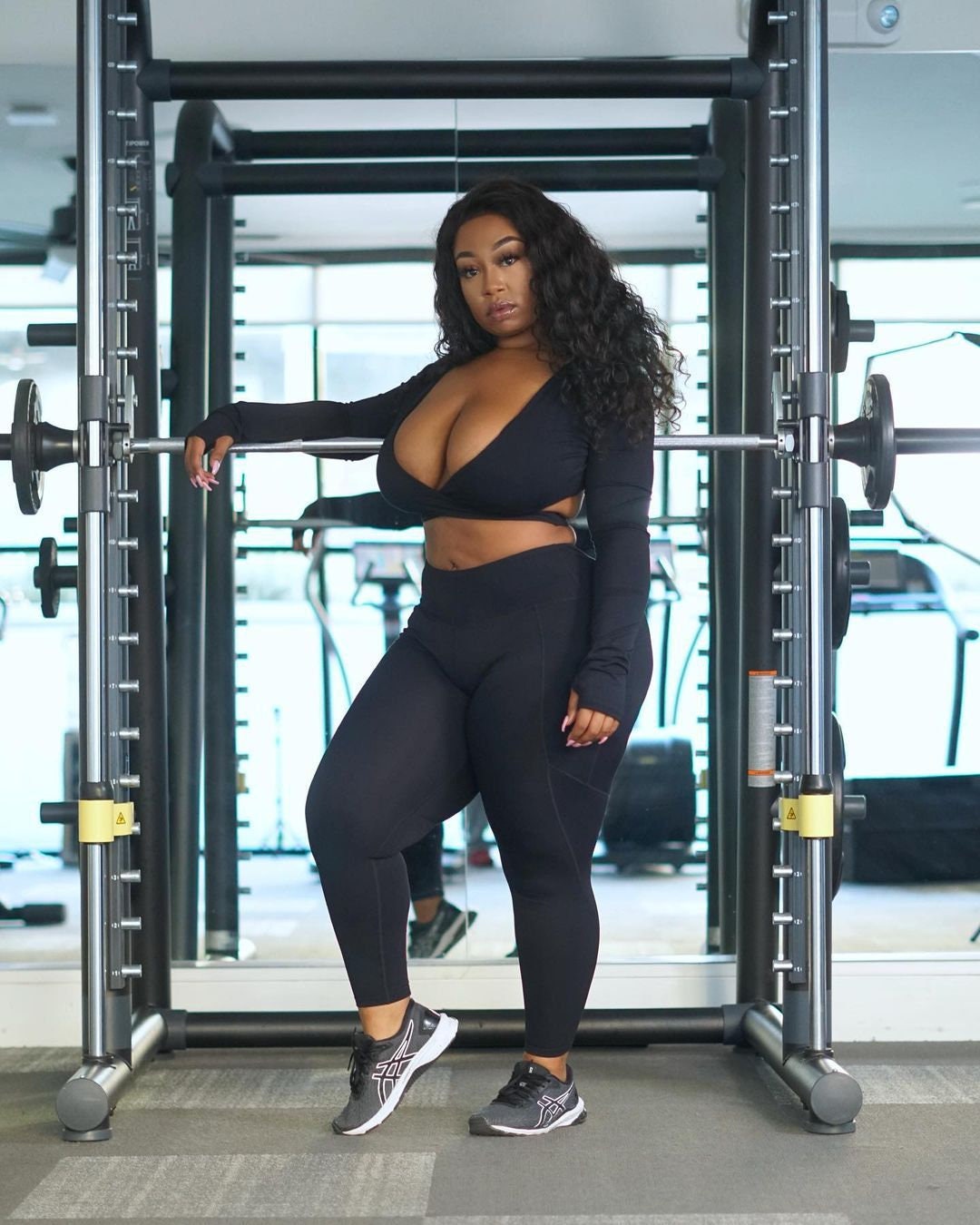 Womens Plus Size Workout Sports Fitness Yoga Two-piece Suit