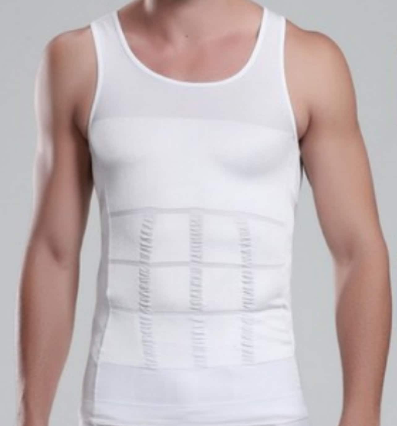 Men Slim Body Lift Shaper BELLY BUSTER Tank Top Slimming Undershirt Body Shaper