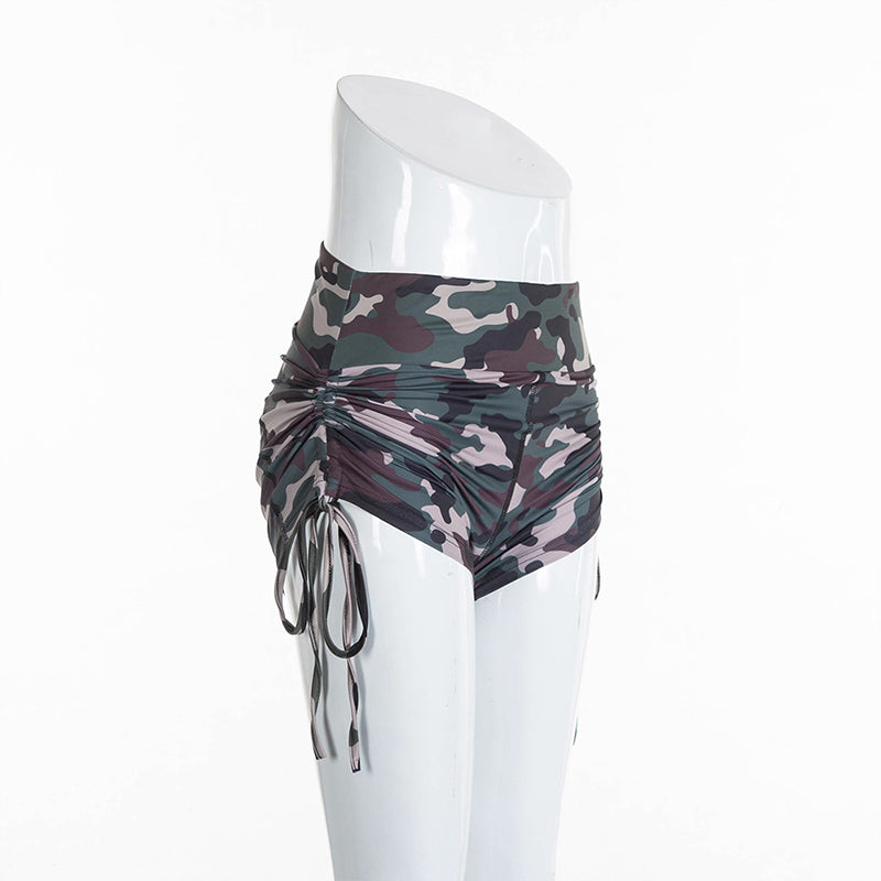 Active Women's Camouflage Slim Shorts Yoga and Running Short