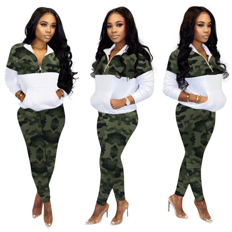 Camouflage fashion casual suit