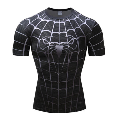 Super Hero Close-Fitting Quick-Drying Elastic Sport Cosplay T-Shirt