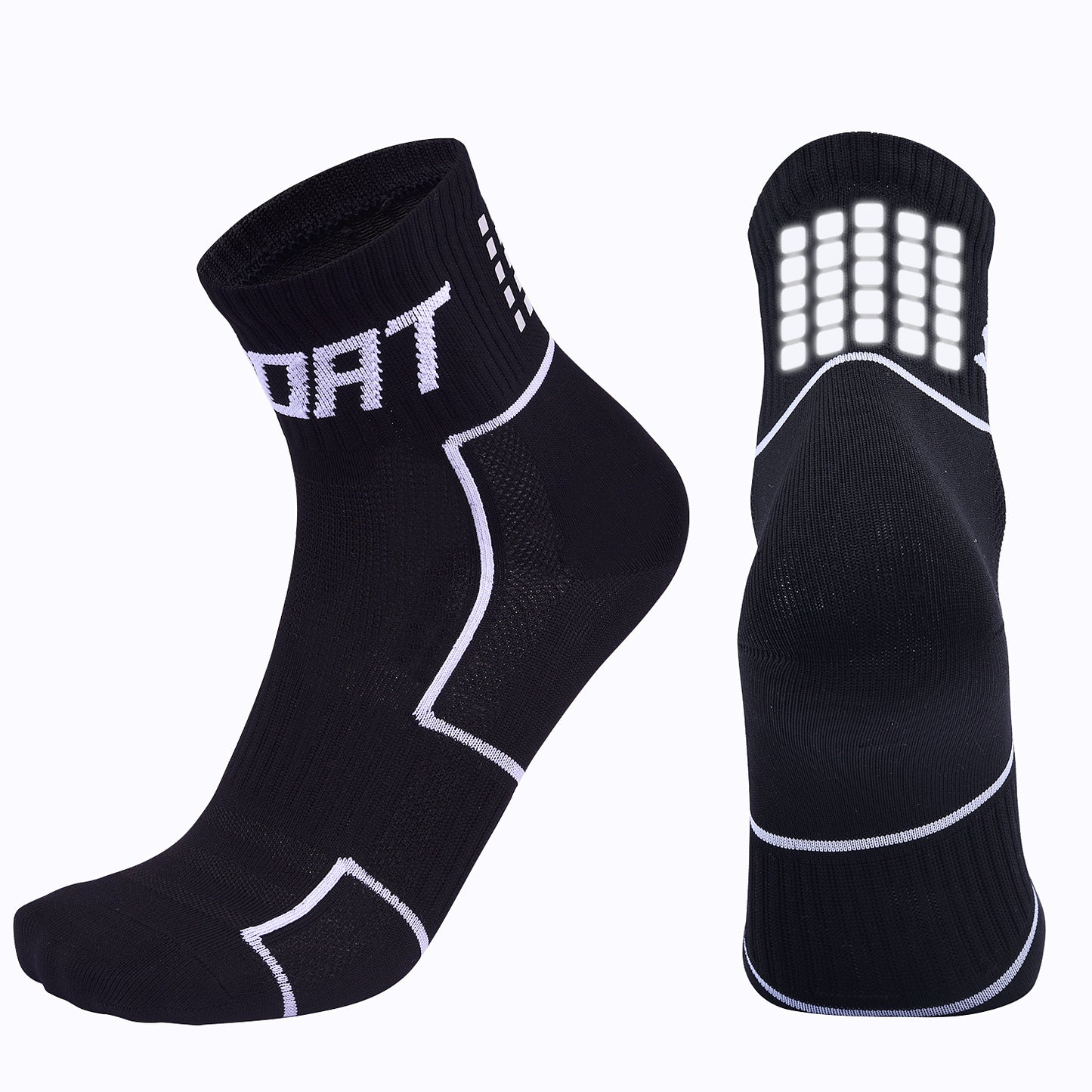 Reflective Cycling Running Socks, Breathable Bicycle Socks Night Safety Socks