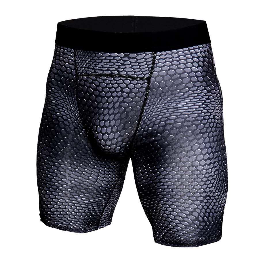 SNAKE  COMPRESSION SHORTS Compression Shorts Men Spandex Sport Shorts Athletic Workout Running Performance Underwear