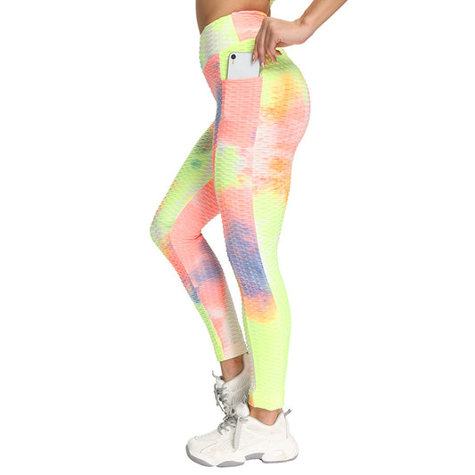 Ink Tie-Dye Side Pocket Yoga Pants