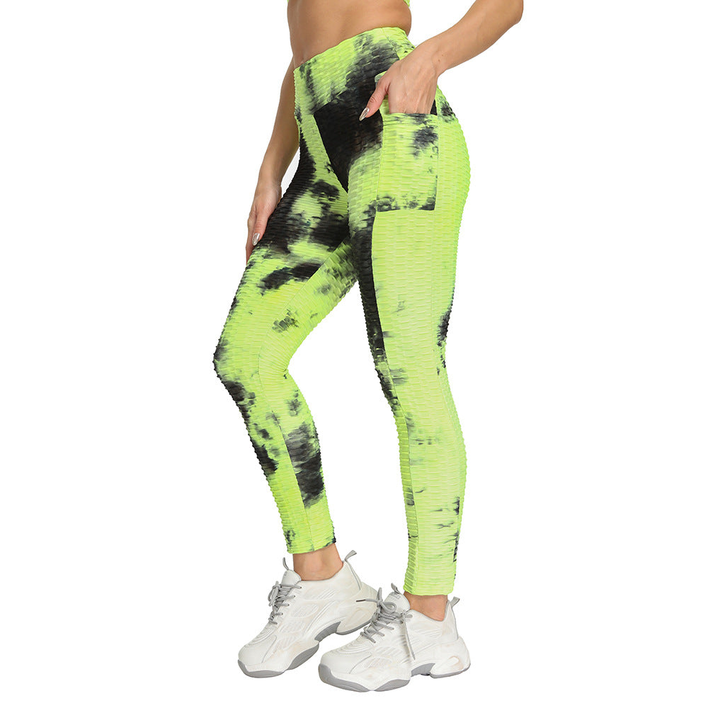 Ink Tie-Dye Side Pocket Yoga Pants