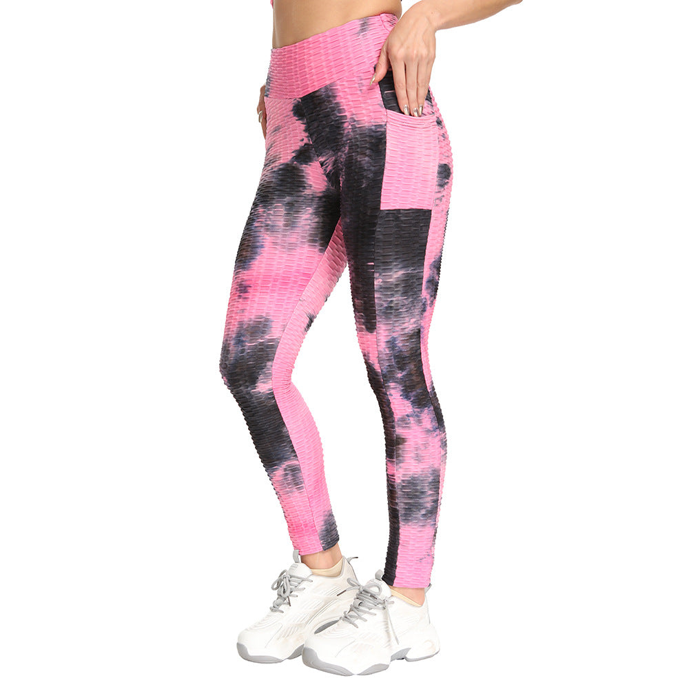 Ink Tie-Dye Side Pocket Yoga Pants