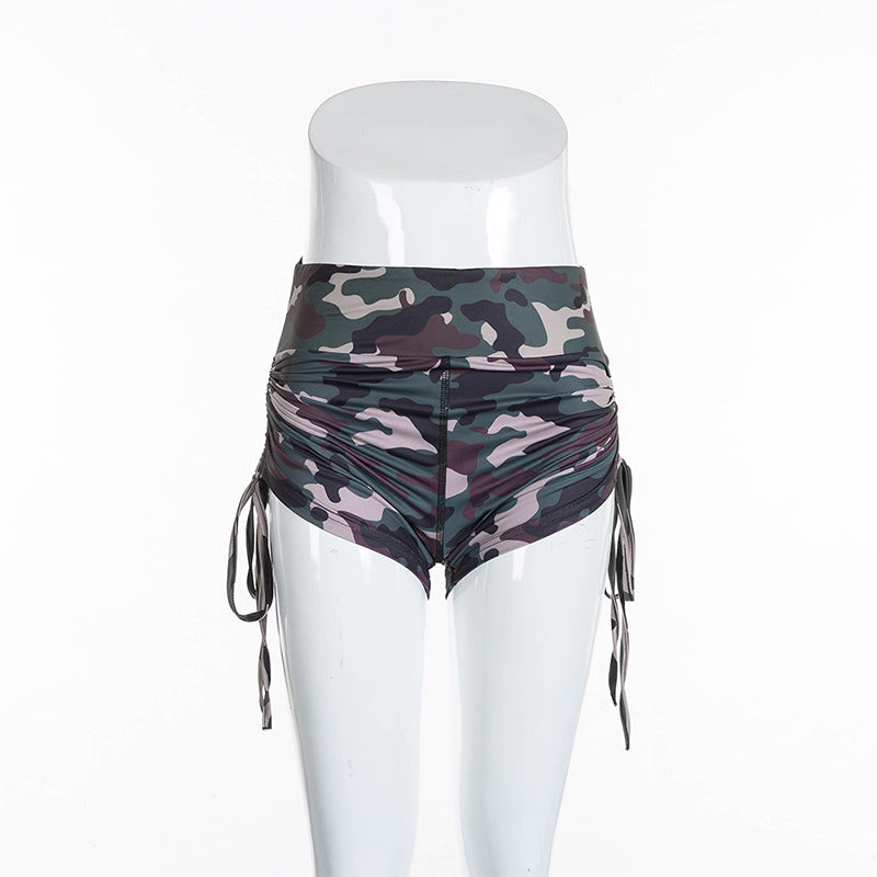 Active Women's Camouflage Slim Shorts Yoga and Running Short