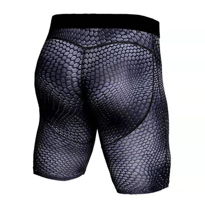 SNAKE  COMPRESSION SHORTS Compression Shorts Men Spandex Sport Shorts Athletic Workout Running Performance Underwear