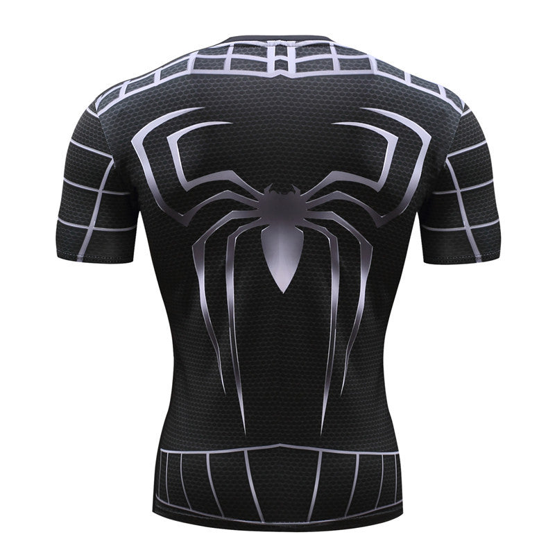 Super Hero Close-Fitting Quick-Drying Elastic Sport Cosplay T-Shirt