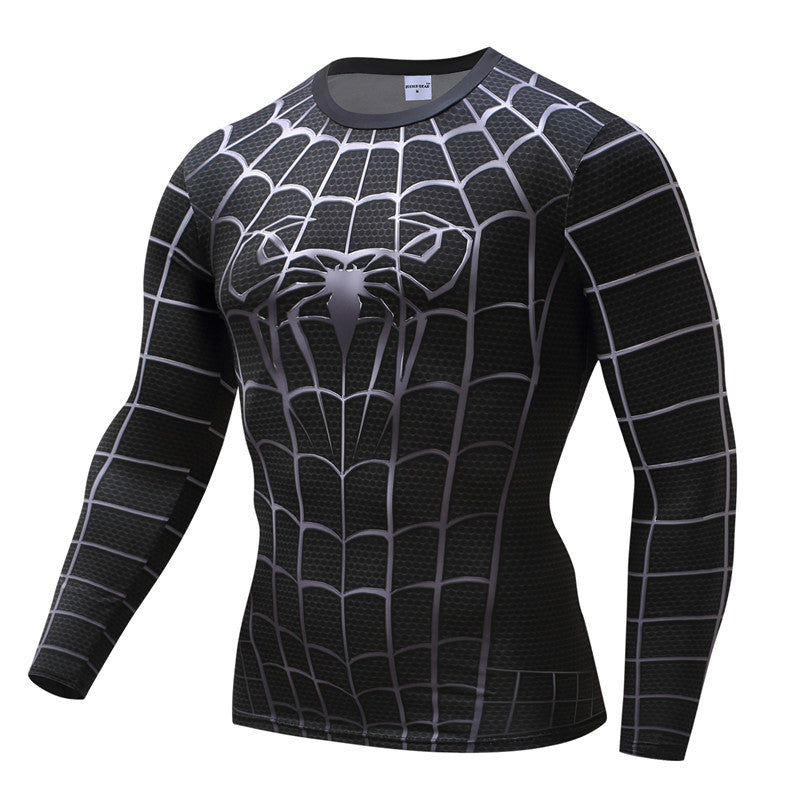 Super Hero Close-Fitting Quick-Drying Elastic Sport Cosplay T-Shirt