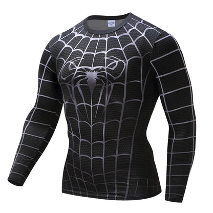 Super Hero Close-Fitting Quick-Drying Elastic Sport Cosplay T-Shirt