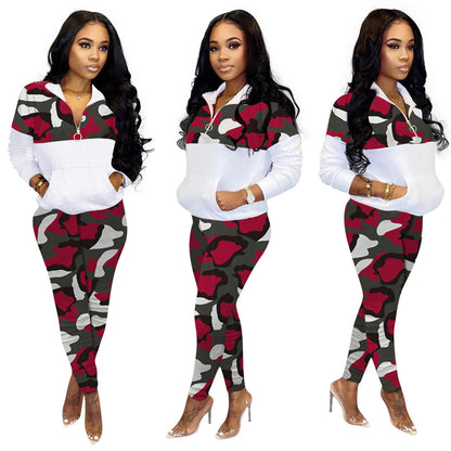 Camouflage fashion casual suit