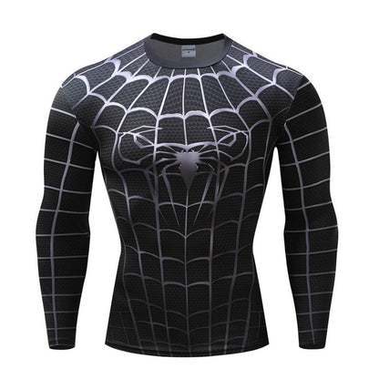 Super Hero Close-Fitting Quick-Drying Elastic Sport Cosplay T-Shirt