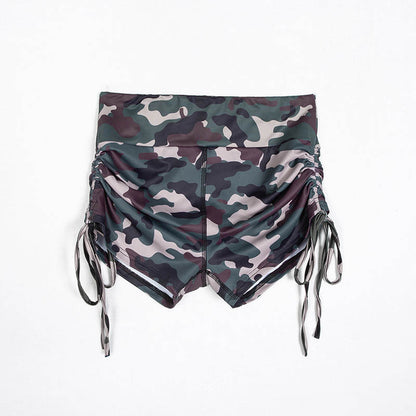 Active Women's Camouflage Slim Shorts Yoga and Running Short