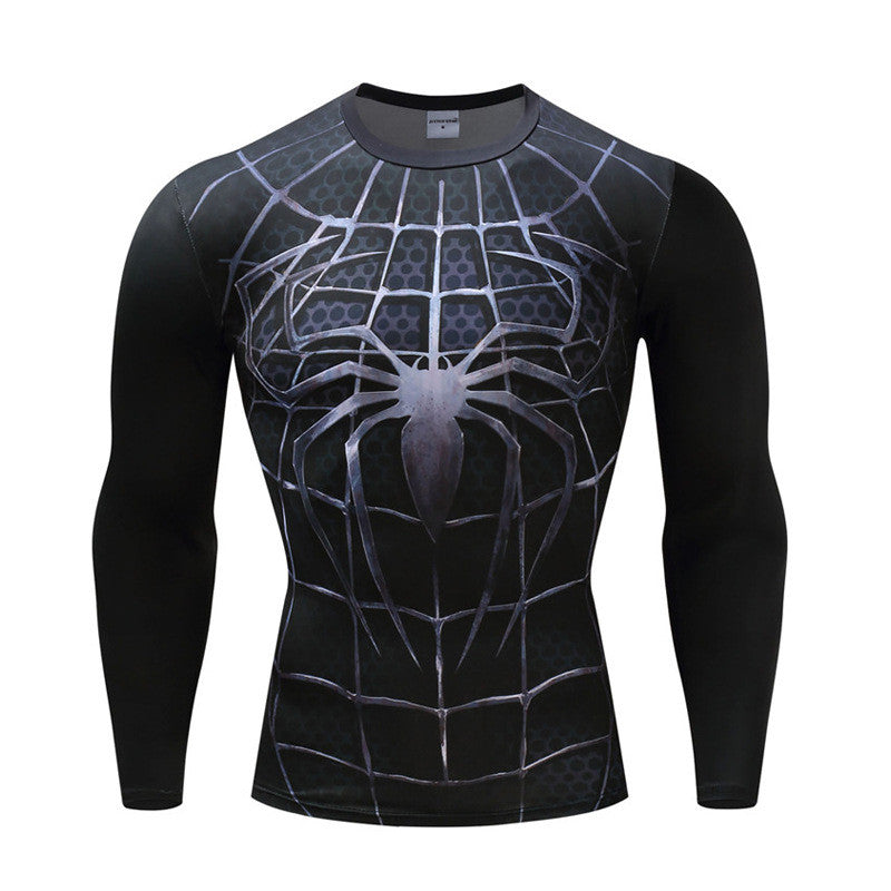 Super Hero Close-Fitting Quick-Drying Elastic Sport Cosplay T-Shirt