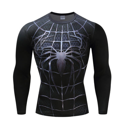 Super Hero Close-Fitting Quick-Drying Elastic Sport Cosplay T-Shirt