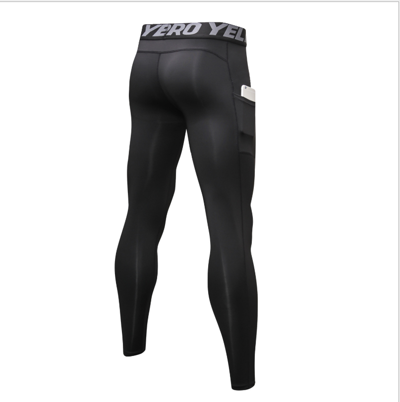 Wholesale Men's Fitness Sweat Pants with Pocket PRO Running Training Sports Elastic wicking and quick-drying tights