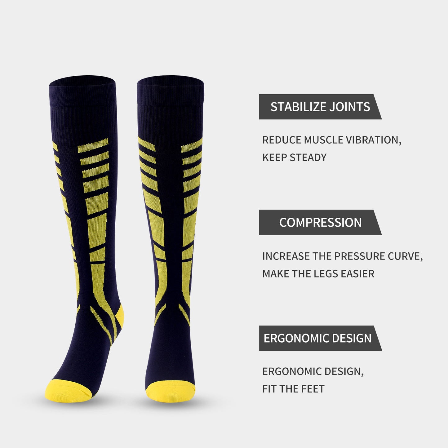 Sports Compression Socks, Elastic Long Tube Compression Socks