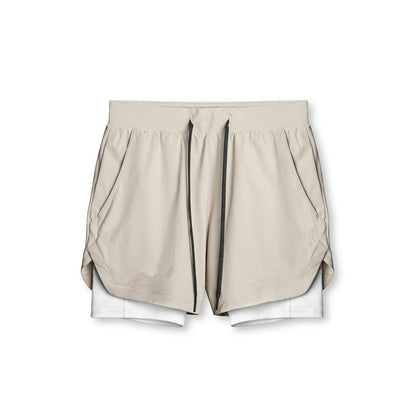 Multi-Pocket Mesh Camouflage Shorts