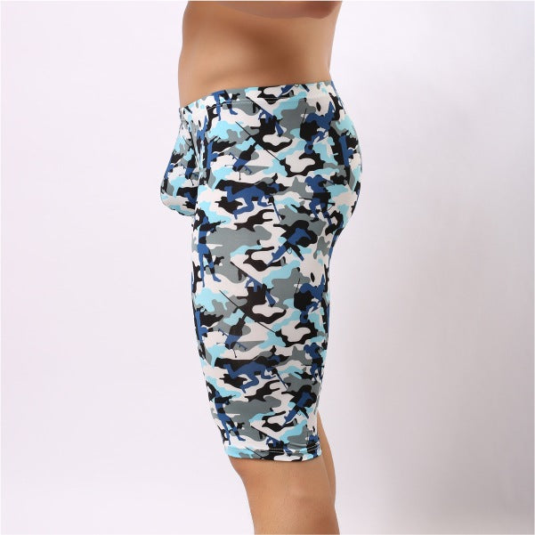 Men's Camouflage  Compression 3/4 Capri Pants Legging Tights