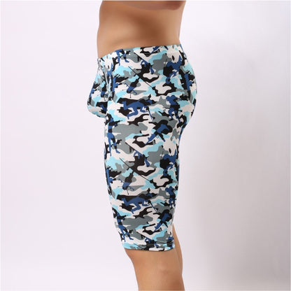 Men's Camouflage  Compression 3/4 Capri Pants Legging Tights
