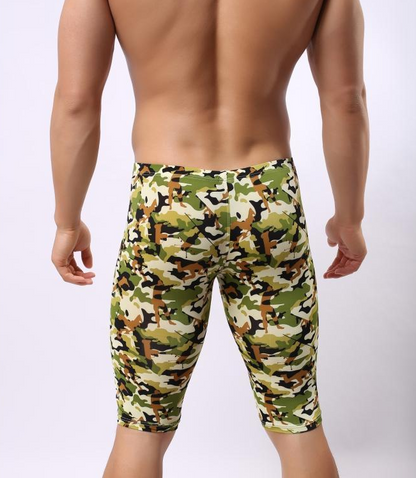 Men's Camouflage  Compression 3/4 Capri Pants Legging Tights