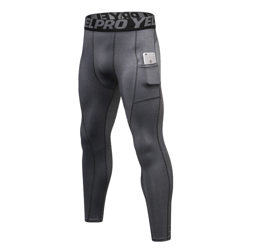Wholesale Men's Fitness Sweat Pants with Pocket PRO Running Training Sports Elastic wicking and quick-drying tights