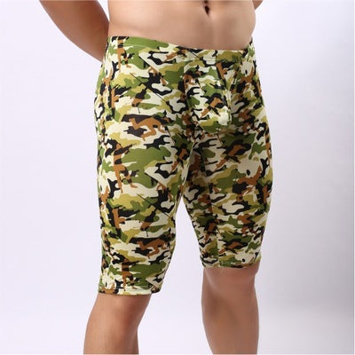 Men's Camouflage  Compression 3/4 Capri Pants Legging Tights
