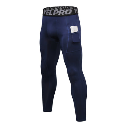 Wholesale Men's Fitness Sweat Pants with Pocket PRO Running Training Sports Elastic wicking and quick-drying tights