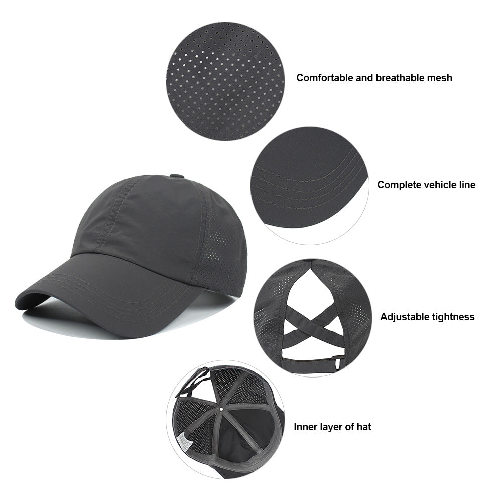 Women's Outdoor Sports Ponytail Baseball Hat