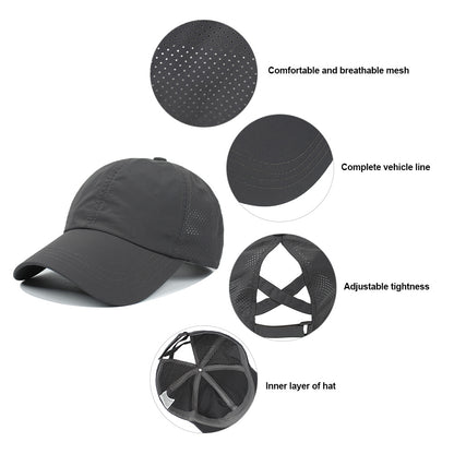 Women's Outdoor Sports Ponytail Baseball Hat