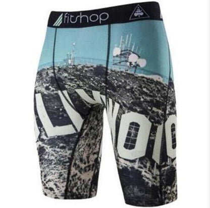 Compression Shorts Men Underwear Spandex Running Shorts Workout Athletic Compression Shorts
