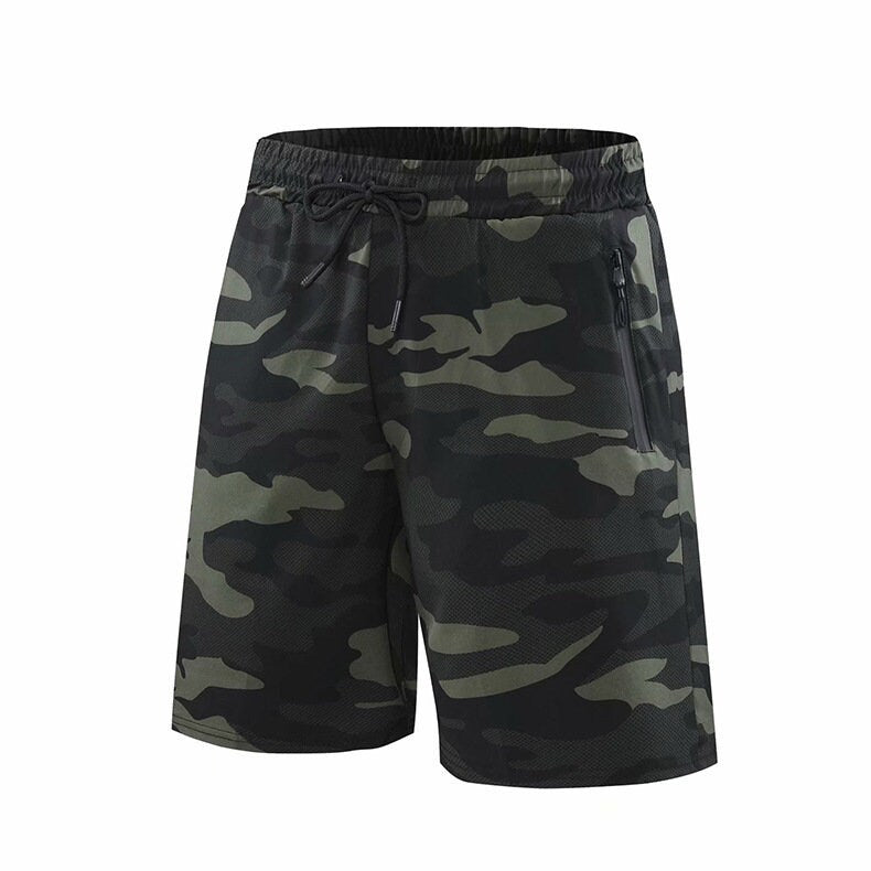 Mens Camo Sweatpants Quick Drying Men's Running Shorts, Athletic Gym Workout Shorts with Pockets