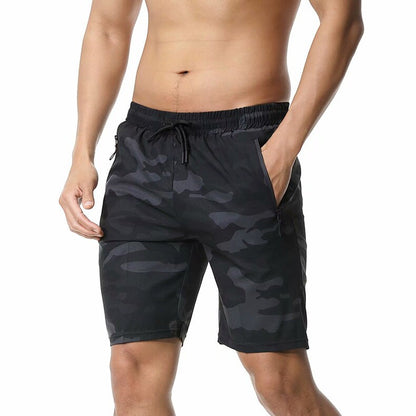 Mens Camo Sweatpants Quick Drying Men's Running Shorts, Athletic Gym Workout Shorts with Pockets