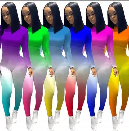 Sporty Catsuit, Women's Bodycon Jumpsuit Casual Romper Party Club Jumpsuits Sexy long Sleeve High Waist Romper