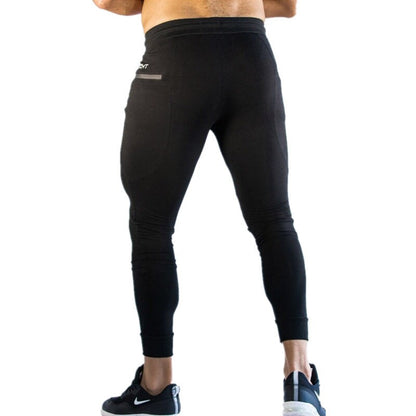 Mens Fitted Zipped Pocket Joggers, Athletic Running Sport Jogger Pants with Zipper Pockets