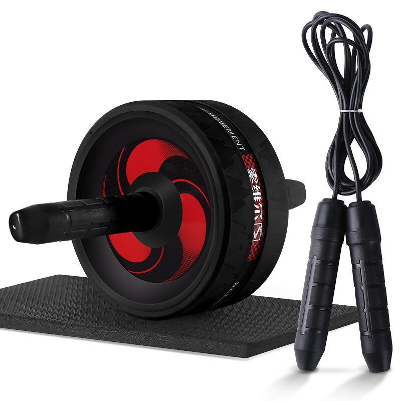 Household Fitness Wheel Yoga Mat and Jump Rope Set