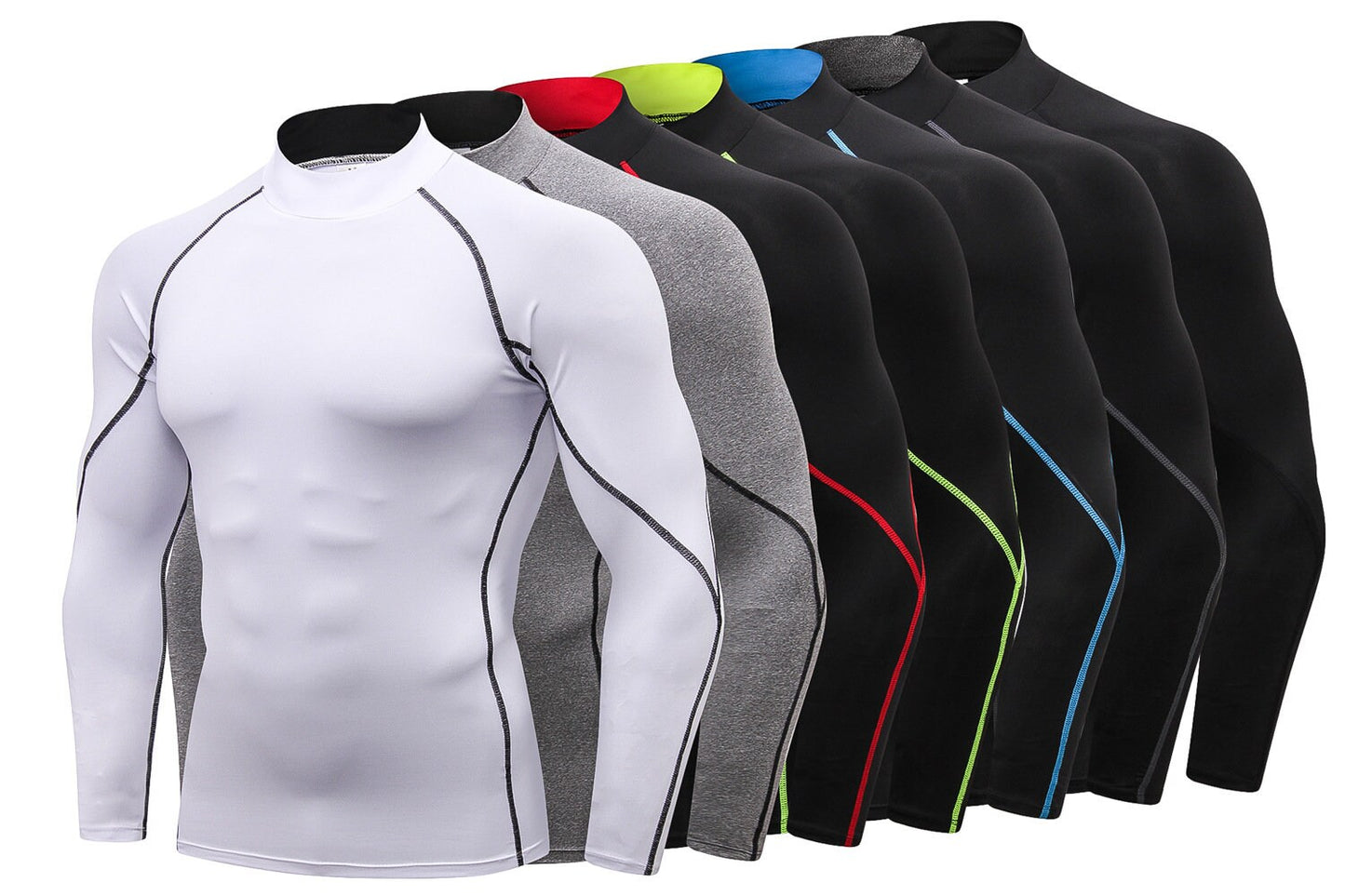Quick-Drying Men's Dry-Fit Long Sleeve T-Shirt, Active Athletic Crew Top
