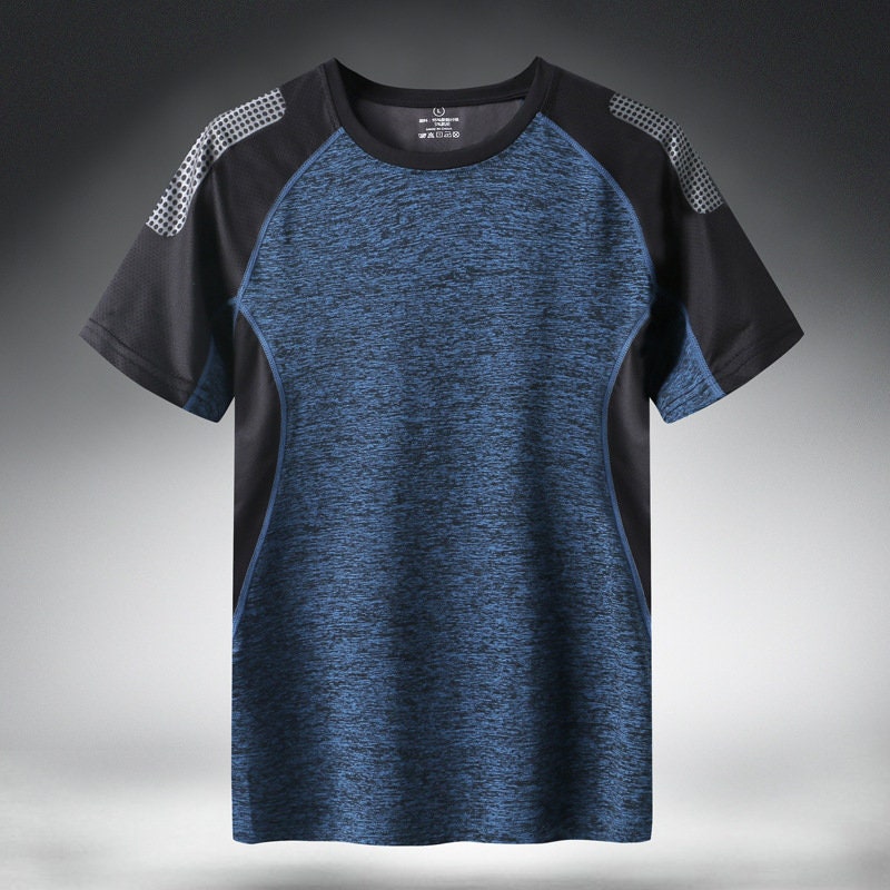 Mens Sports Quick Drying Fitness Short Sleeve T-shirt Quick-Drying T shirt