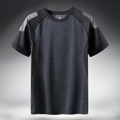 Mens Sports Quick Drying Fitness Short Sleeve T-shirt Quick-Drying T shirt