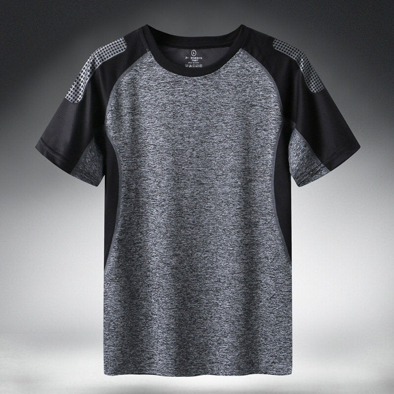 Mens Sports Quick Drying Fitness Short Sleeve T-shirt Quick-Drying T shirt
