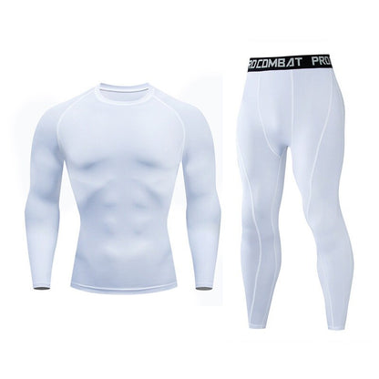 Compression Fitness Suit Men's Gym Sports Tights Long-Sleeved Quick-Drying