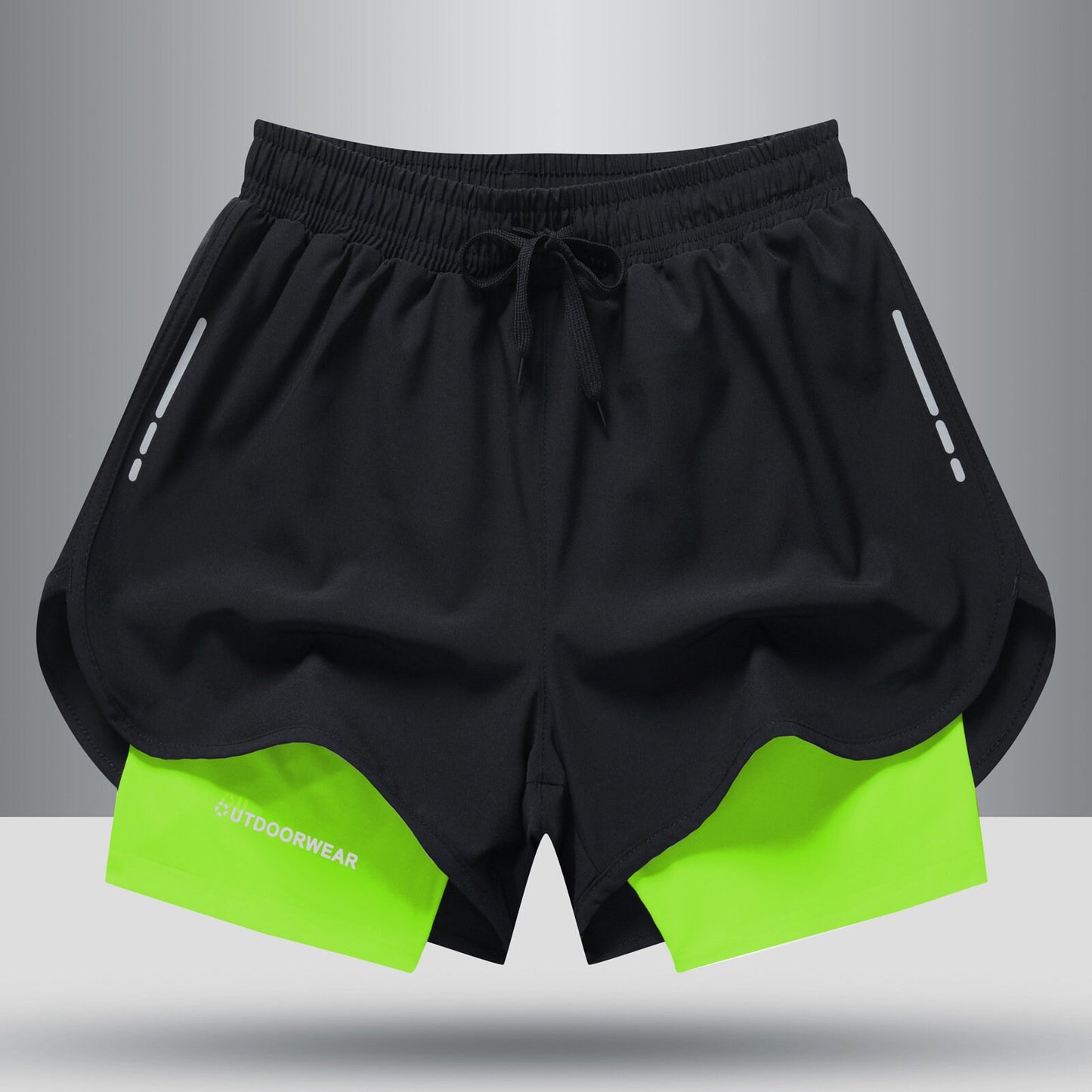 Men's 2 in 1 Running Shorts with Liner, Quick Dry Workout Shorts with Pockets