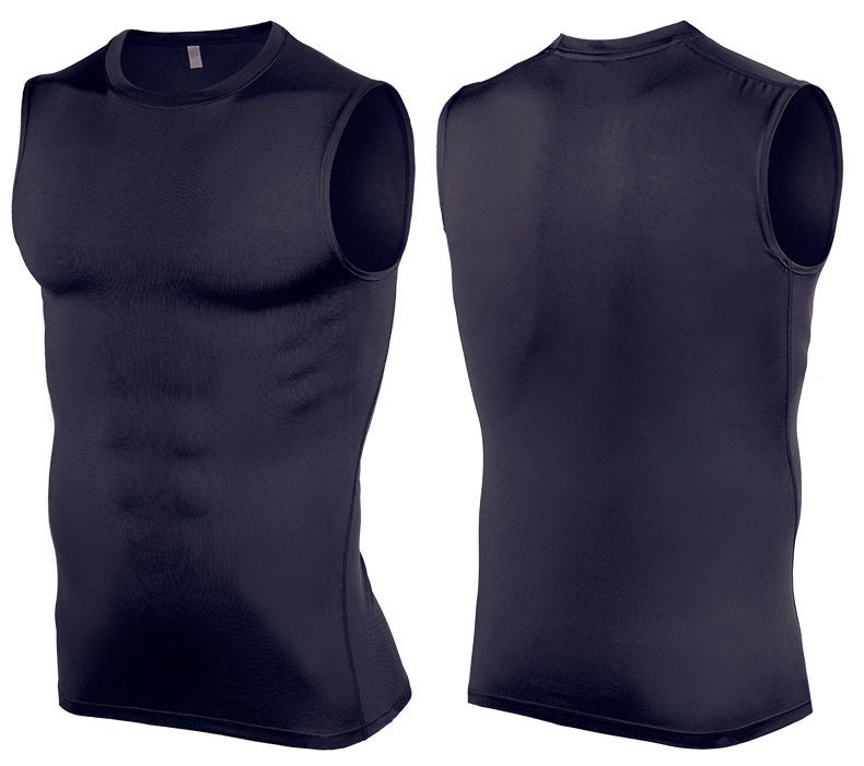 Men's Dry-Fit Active Athletic Tech Tank Top  Gym Sports Tshirt Vest