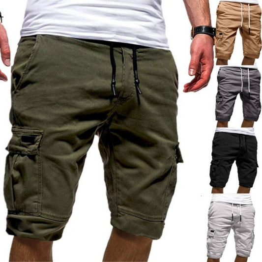 Casual Mens Jogger Sports Cargo Shorts Military Combat Workout Gym Pants