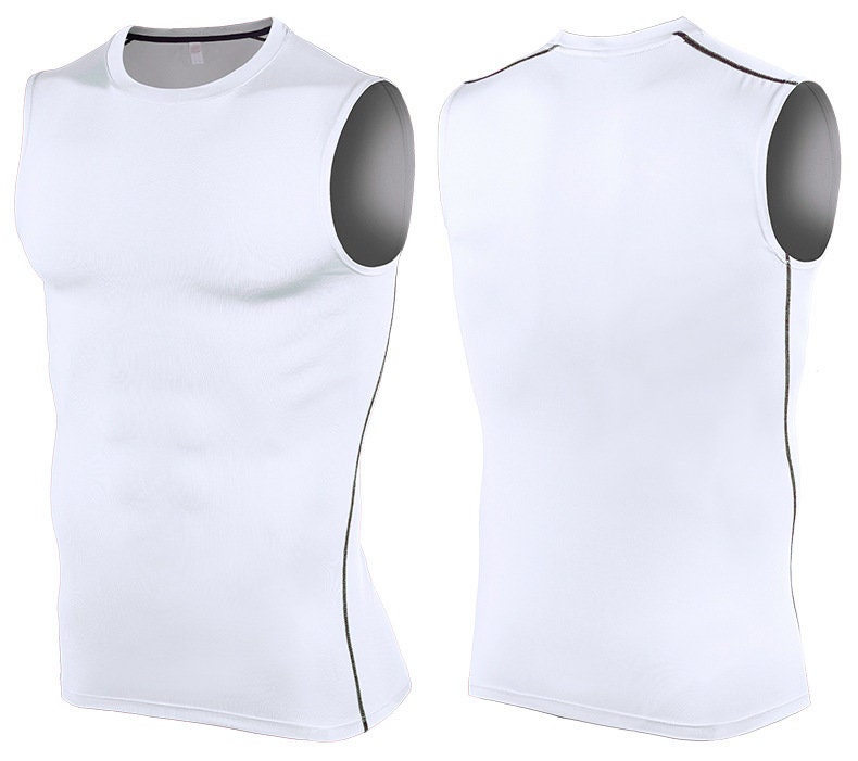 Men's Dry-Fit Active Athletic Tech Tank Top  Gym Sports Tshirt Vest