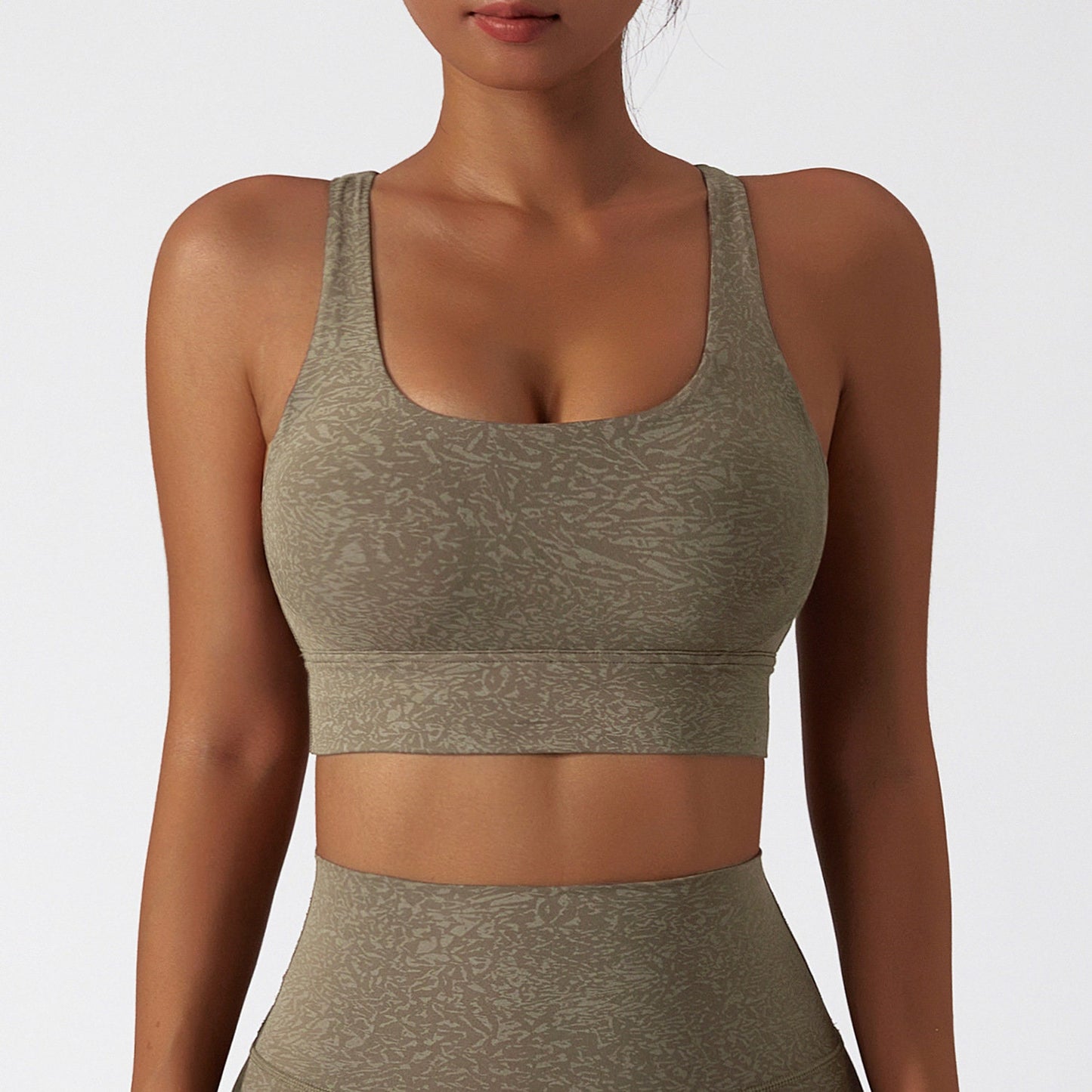 Women Workout Outfits, 2 Piece Ribbed Seamless Crop Tank High Waist Yoga