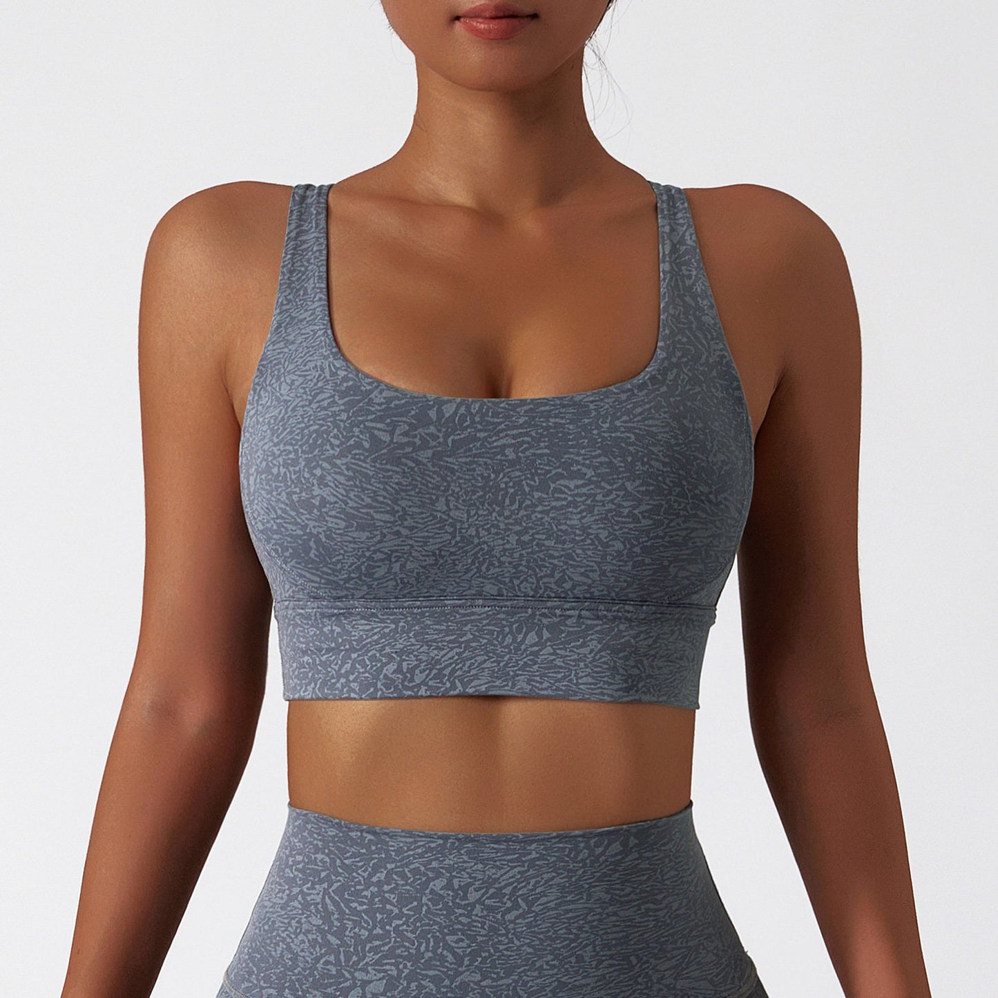 Women Workout Outfits, 2 Piece Ribbed Seamless Crop Tank High Waist Yoga
