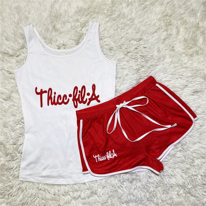 Women's Workout Clothes Short Pants Sport Shorts Summer Athletic Print Short Set Athletic Outfits Set